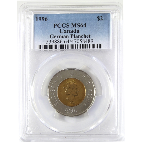 $2 1996 German Planchet PCGS MS64