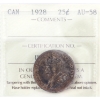 Image 1 : 25-cent 1928 ICCS AU58 