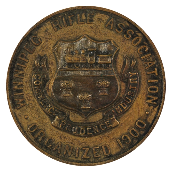 Canada 1909 Winnipeg Riffle Association Medal Awarded to E. Morrison 22.81g-Bronze, 38mm