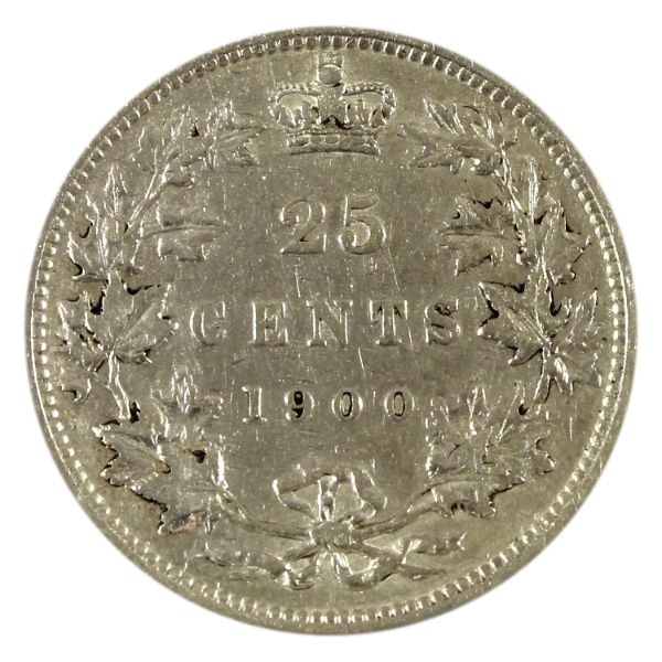 25-cent 1900 VF-EF (Light Scratches)