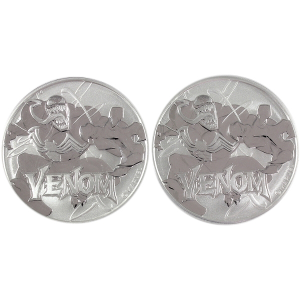 2x 1oz Tuvalu 2020 $1 Marvel- Venom .9999 Fine Silver. 2pcs (Tax Exempt)