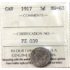 5-cent 1917 ICCS MS63