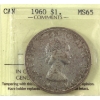 Image 1 : Silver $1 1960 ICCS MS65