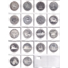 Silver $1 1973-1991 Commemorative Silver Dollar Bulk Collection in 20-Pocket Sheet. 18pcs.