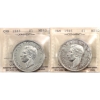 Image 1 : Silver $1 1946 SWL & Regular ICCS MS60. 2pcs. 