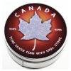 Image 3 : 2019 $5 Red 1oz .9999 Fine Silver Maple with Real Opal Stone (Tax Exempt)