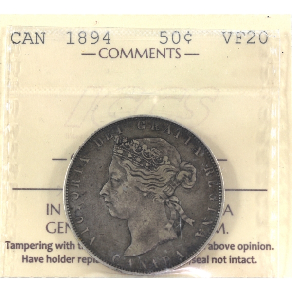 50-cent 1894 ICCS VF20
