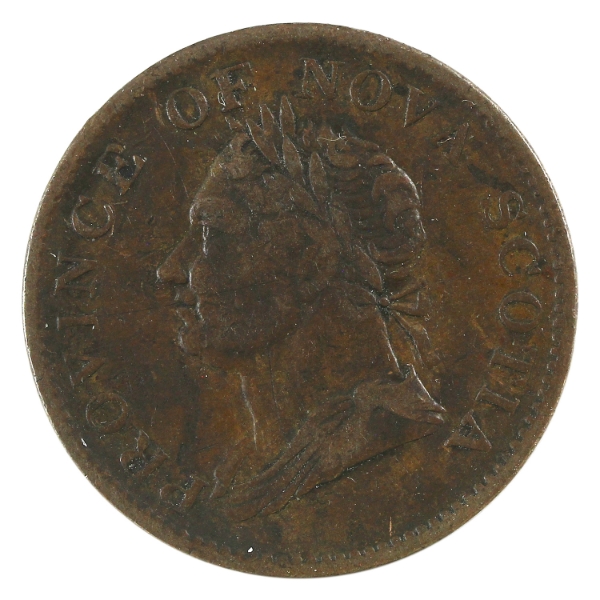 BR-871, CH-NS-1D2 1832 Nova Scotia Half Penny Token