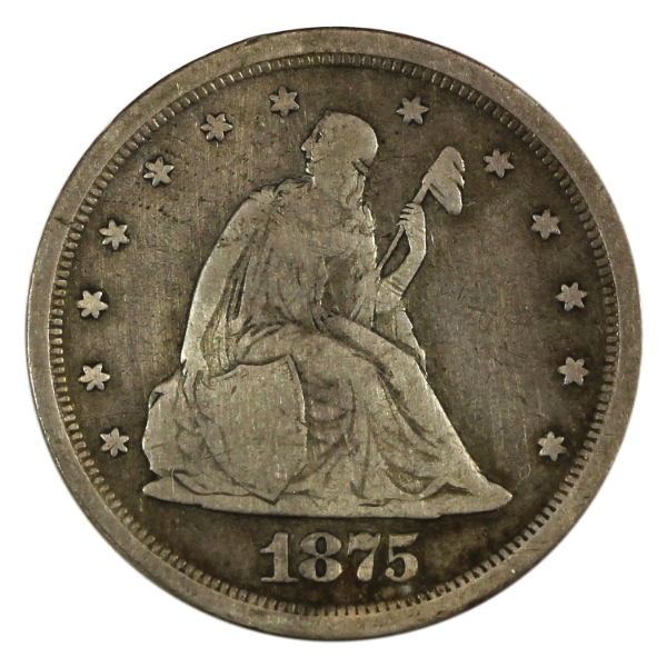 USA Silver 1875S 20-cent F15