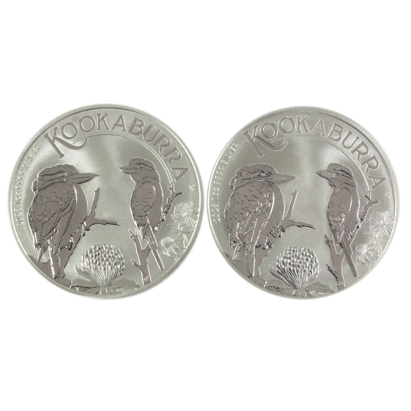 2x Australia 2023 $1 Kookaburra .9999 Fine Silver Coins. 2pcs (Tax Exempt)