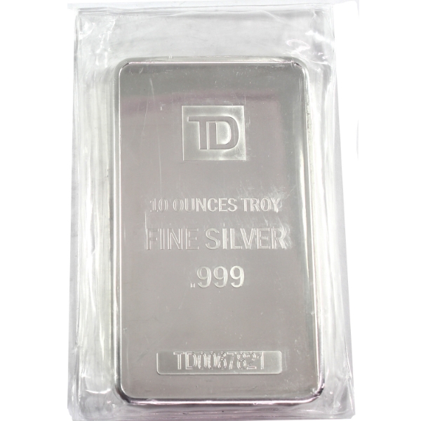 10oz TD .999 Fine Silver Bar (Tax Exempt)