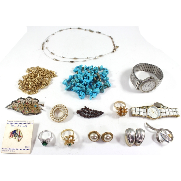 Bulk Lot of Assorted Fashion Jewellery & Watches. 17pcs.