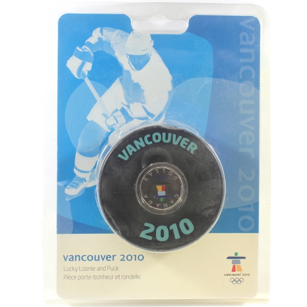 2010 Olympic $1 Lucky Loon Puck - Inukshuk