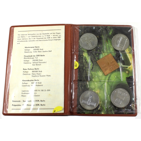 East Germany 1987 750th Anniversary Uncirculated Coin Set