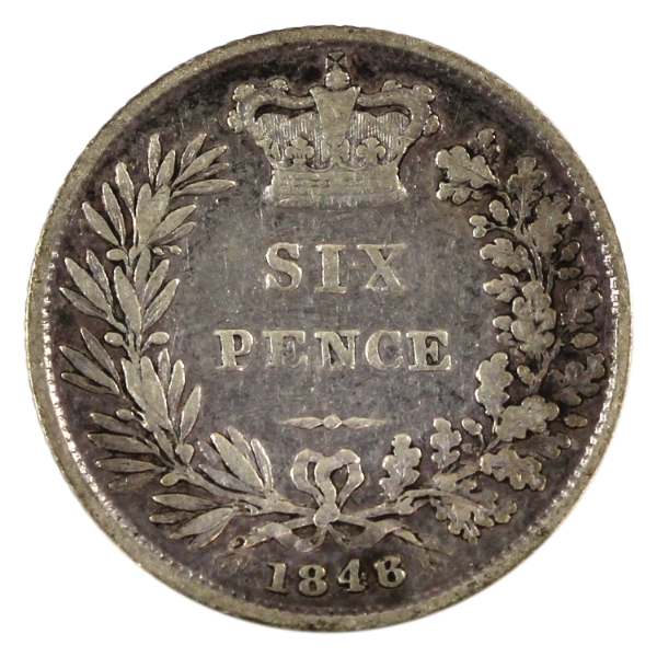 Great Britain Silver 1848/6 6 Pence Very Fine