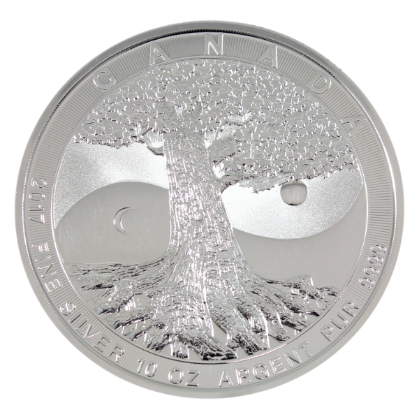 10oz 2017 $50 Tree of Life .9999 Fine Silver Coin (Tax Exempt)