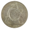 Image 2 : ERROR Guatemala Silver 1894 1/2 Real Counterstamped onto Peru 1887 Sol AU. 