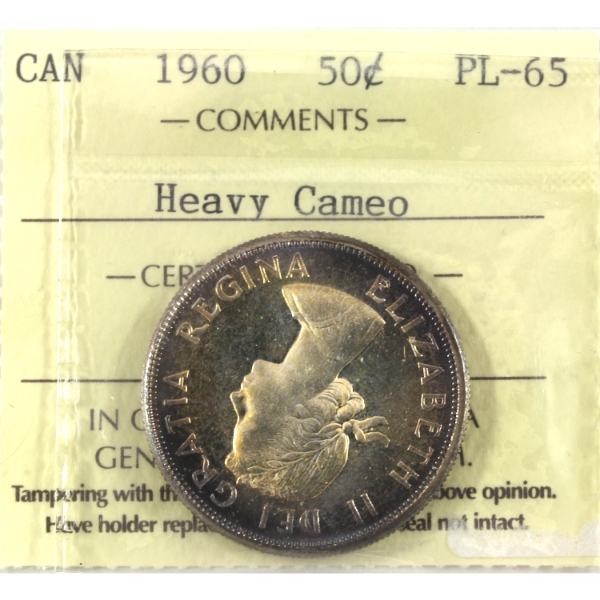 50-cent 1960 ICCS PL65 Heavy Cameo