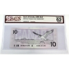 Image 1 : BC-57aA 1989 $10 ADX Replacement BCS CUNC62 Original Thiessen-Crow SN: ADX4651073