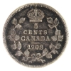 Image 2 : 5-cent 1908 Large 8 ICCS VF20