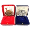Switzerland Sterling Silver & Bronze 1976 Olympic Games Medallions. 2pcs.