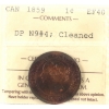 Image 1 : 1-cent 1859 DP N9 #4 ICCS EF40 (Cleaned)