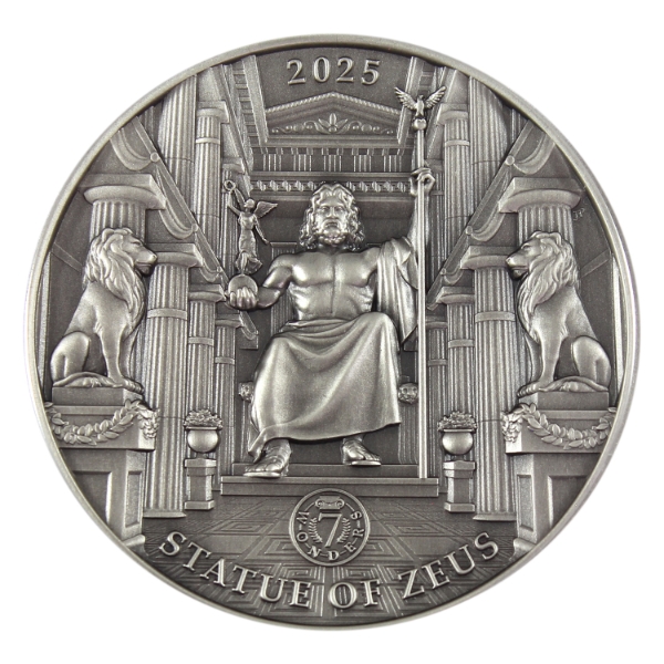 Solomon Islands Silver 2025 $10 7 Wonders - Statue of Zeus (Tax Exempt)