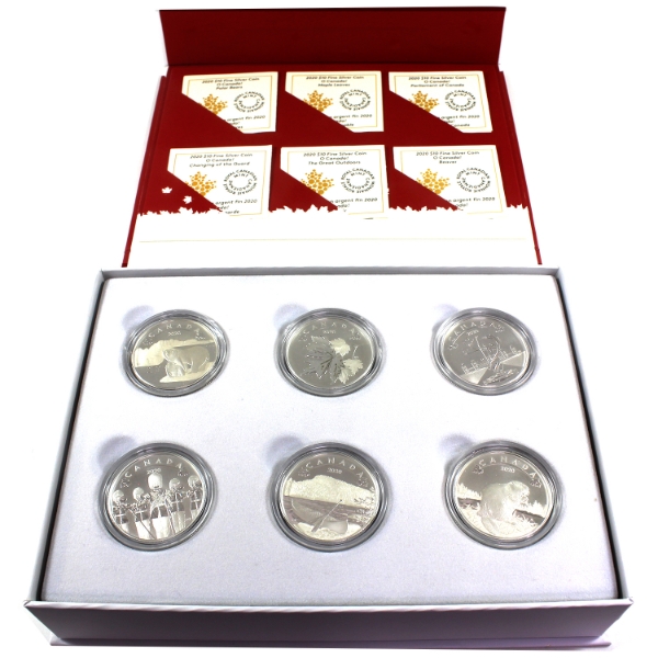 2020 $10 O Canada! Fine Silver 6-coin Set (Tax Exempt)