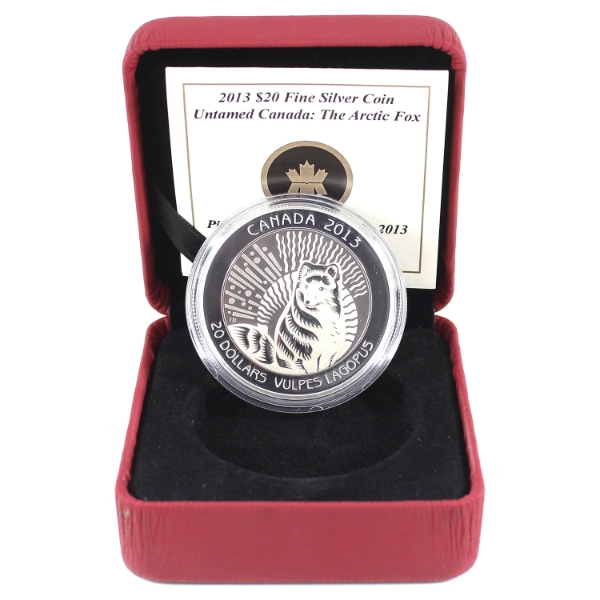 2013 $20 Untamed Canada: The Arctic Fox Fine Silver Coin (Tax Exempt)