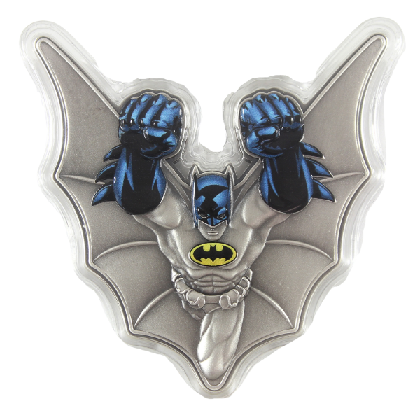 Barbados Silver 2022 $5 Batman 5oz .999 Fine Silver Batarang Shaped Coin (Tax Exempt)