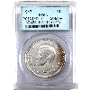 Image 1 : Silver $1 1947 Pointed 7, Dbl HP PCGS MS63