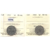Image 1 : 5-cent 1957 Bug Tail MS64 & 1960 MS66 ICCS. 2pcs