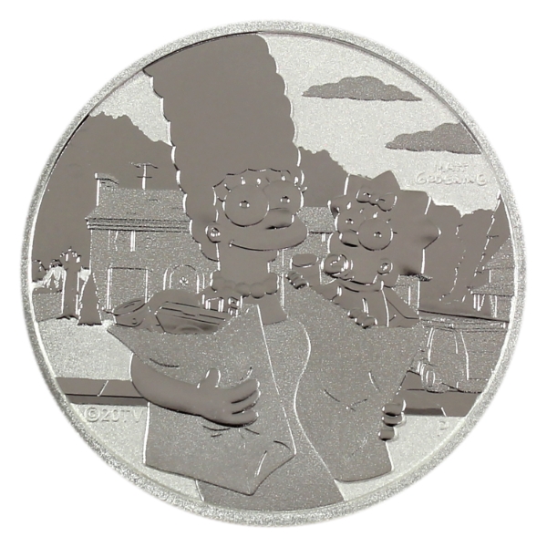 1oz Tuvalu $1 2021 Simpsons- Marge & Maggie .9999 Fine Silver (Tax Exempt)