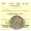 Image 1 : 25-cent 1935 ICCS AU50