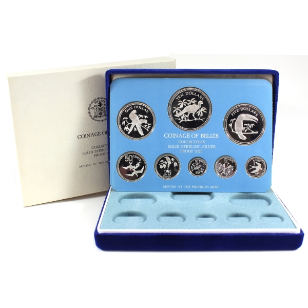 Belize 1975 Coinage of Belize Sterling Silver Collector's Proof Set