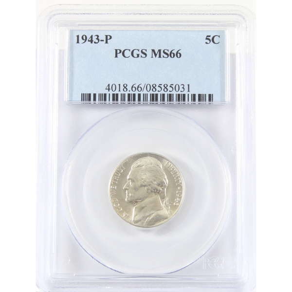USA 1943P Jefferson Nickel PCGS MS66