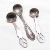 Image 1 : Antique Lot of Sterling Silver Salt Spoons. Total weight of 8.7 grams. 3pcs. 