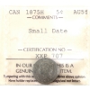 Image 1 : 5-cent 1875H Small Date ICCS AU55 *Key Date*