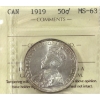 Image 1 : 50-cent 1919 ICCS MS63