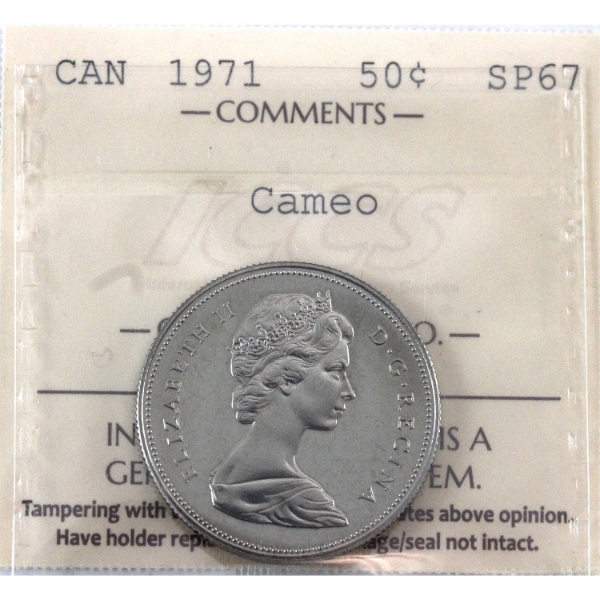 50-cent 1971 ICCS SP67 Cameo