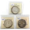Image 2 : Silver $1 1957, 1958, & 1959 ICCS MS64. 3pcs.