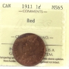 Image 1 : 1-cent 1911 ICCS MS65 Red