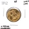 Image 1 : Great Britain Gold 1912 Sovereign UNC+ (scratched)
