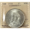 Image 1 : Silver $1 1935 Dbl XXV ICCS MS66