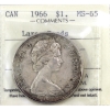 Image 1 : Silver $1 1966 Large Beads ICCS MS65