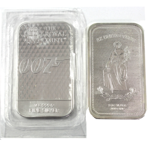 2x 1oz Action Movies .999 Fine Silver Bars. 2pcs. (Tax Exempt)