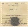 Image 1 : 10-cent 1972 Double 72 ICCS PL67