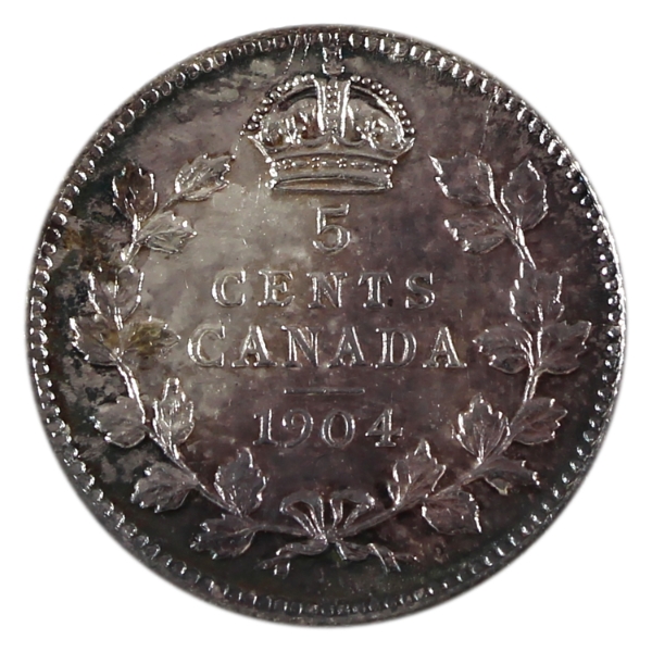 5-cent 1904 AU-UNC