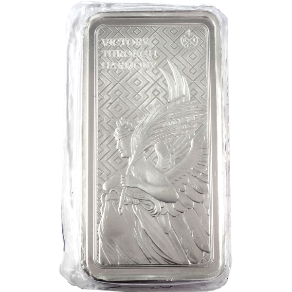 10oz St. Helena 2023 £10 Queen's Virtues- Victory .999 Fine Silver Bar (Tax Exempt)