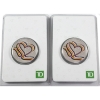 Image 1 : 2x 1oz TD Bank Rainbow Heart .999 Fine Silver Rounds. 2pcs. (Tax Exempt)